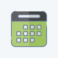 Icon Calendar. related to Rugby symbol. doodle style. simple design illustration vector