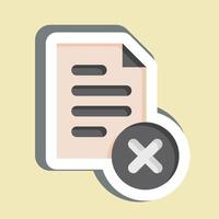 Sticker Eliminate. related to Delete symbol. simple design illustration vector