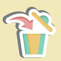 Sticker Dispose. related to Delete symbol. simple design illustration vector