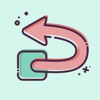 Icon Undo. related to Delete symbol. MBE style. simple design illustration vector