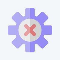 Icon Error. related to Delete symbol. flat style. simple design illustration vector