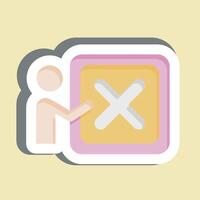 Sticker Dismiss. related to Delete symbol. simple design illustration vector