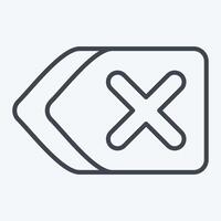 Icon Remove. related to Delete symbol. line style. simple design illustration vector