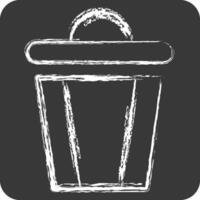 Icon Trash. related to Delete symbol. chalk Style. simple design illustration vector