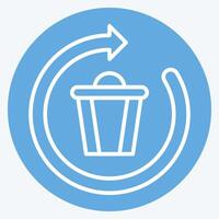 Icon Deleting. related to Delete symbol. blue eyes style. simple design illustration vector