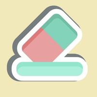 Sticker Erase. related to Delete symbol. simple design illustration vector