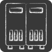 Icon Lockers. related to Rugby symbol. chalk Style. simple design illustration vector