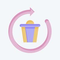 Icon Deleting. related to Delete symbol. flat style. simple design illustration vector