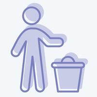 Icon Discard. related to Delete symbol. two tone style. simple design illustration vector