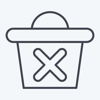 Icon Delete. related to Delete symbol. line style. simple design illustration vector