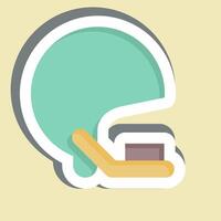 Sticker Helmet. related to Rugby symbol. simple design illustration vector