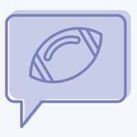 Icon Speech Bubble. related to Rugby symbol. two tone style. simple design illustration vector