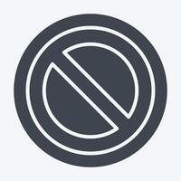 Icon Cancel. related to Delete symbol. glyph style. simple design illustration vector