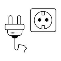 electrical terminal plug icon illustration symbol design vector