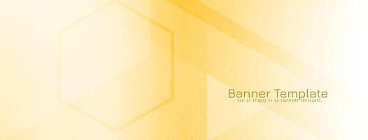 Modern soft yellow geometric design modern banner template vector