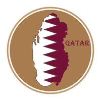 vectors illustration qatar country map icon symbol design