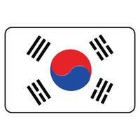 vectors illustration of the South Korean flag icon