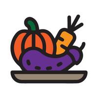 fruit and vegetable icon illustration symbol design vector