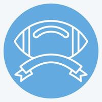 icono cinta bandera. relacionado a rugby símbolo. azul ojos estilo. sencillo diseño ilustración vector