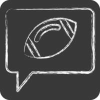 Icon Speech Bubble. related to Rugby symbol. chalk Style. simple design illustration vector