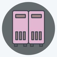 Icon Lockers. related to Rugby symbol. color mate style. simple design illustration vector