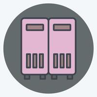 Icon Lockers. related to Rugby symbol. color mate style. simple design illustration vector