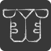 Icon Armour. related to Rugby symbol. chalk Style. simple design illustration vector