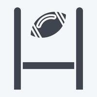 Icon Goal. related to Rugby symbol. glyph style. simple design illustration vector