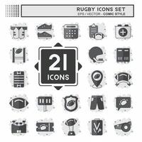 Icon Set Home. related to Sports symbol. comic style. simple design illustration vector