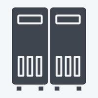 Icon Lockers. related to Rugby symbol. glyph style. simple design illustration vector