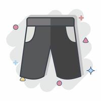 Icon Shorts. related to Rugby symbol. comic style. simple design illustration vector