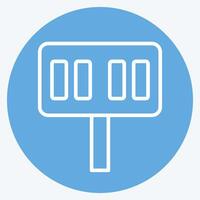 Icon Scoreboard. related to Rugby symbol. blue eyes style. simple design illustration vector