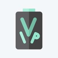 Icon VIP Pass. related to Rugby symbol. flat style. simple design illustration vector