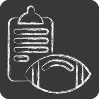 Icon Clipboard. related to Rugby symbol. chalk Style. simple design illustration vector