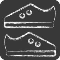 Icon Boots. related to Rugby symbol. chalk Style. simple design illustration vector