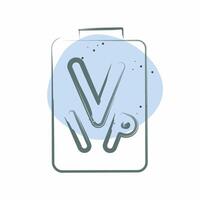 Icon VIP Pass. related to Rugby symbol. Color Spot Style. simple design illustration vector