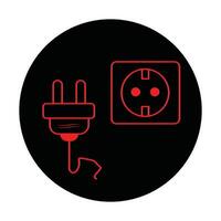 electrical terminal plug icon illustration symbol design vector