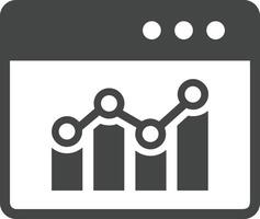 Chart icon symbol image for data statistic analysis illustration vector