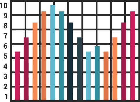 Chart icon symbol image for data statistic analysis illustration vector