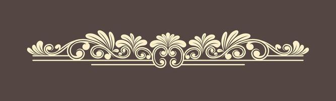 Vintage Baroque Victorian frame border monogram floral engraved scroll ornament vector