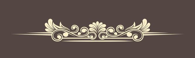 Vintage Baroque Victorian frame border monogram floral engraved scroll ornament vector