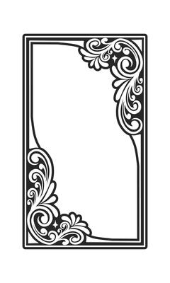 Classic style frame design with exquisite engraving and luxury floral