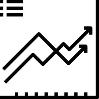 Chart icon symbol image for data statistic analysis illustration vector