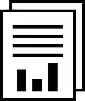 Chart icon symbol image for data statistic analysis illustration vector
