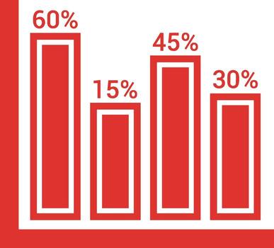 Chart icon symbol image for data statistic analysis illustration vector