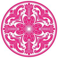 An intricate red pattern mandala style vector