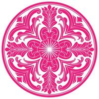 un intrincado rojo modelo mandala estilo vector