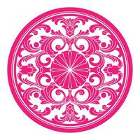 An intricate red pattern mandala style vector