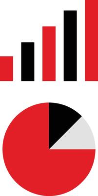 Chart icon symbol image for data statistic analysis illustration