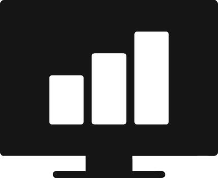 Chart icon symbol image for data statistic analysis illustration vector